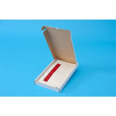 Buste adesive sul retro Methodo DL - 228x120 mm trasparente - con scritta doc enclosed - conf. 100 pezzi - X100011